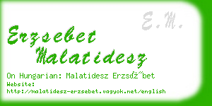 erzsebet malatidesz business card